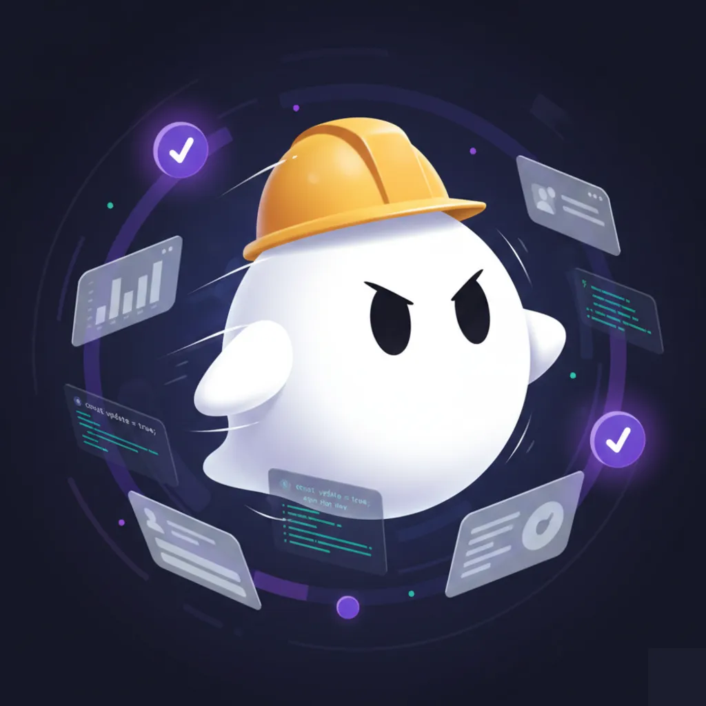 PressBot mascot building new features